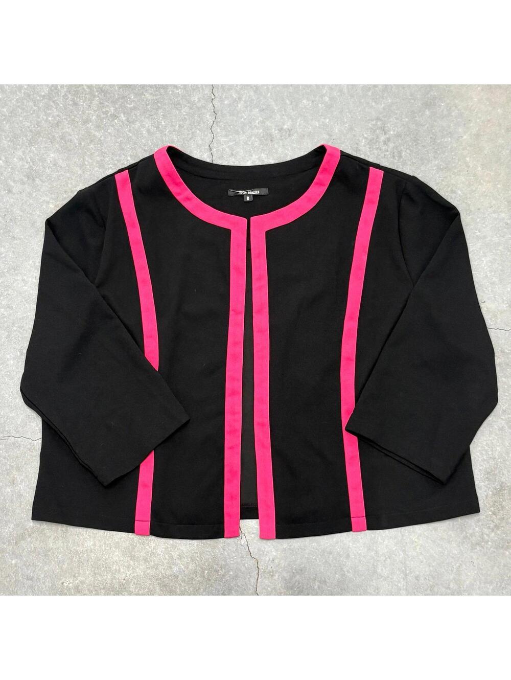 Ann Malli Black Pink Accent Blazer